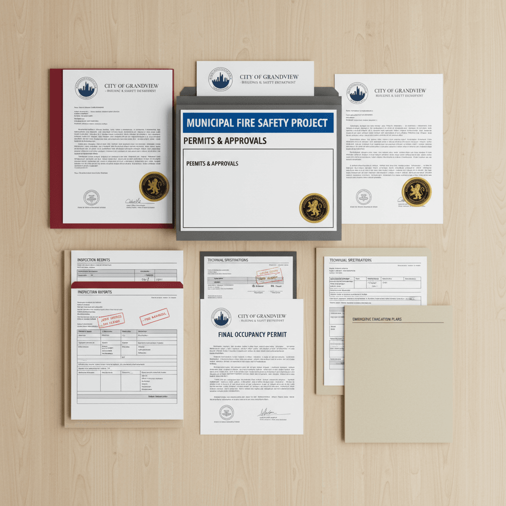 Organized municipal approval files and project documentation