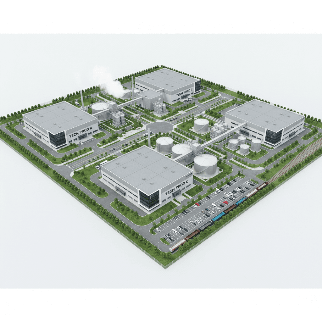 Demirtaş Organized Industrial Zone with factory buildings