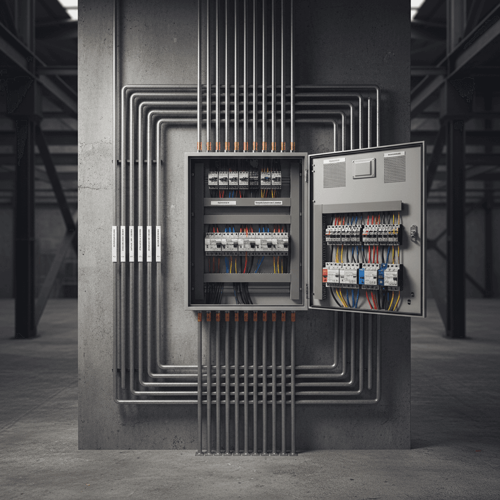 Factory electrical panel installation meeting UEDAŞ standards in Balıkesir