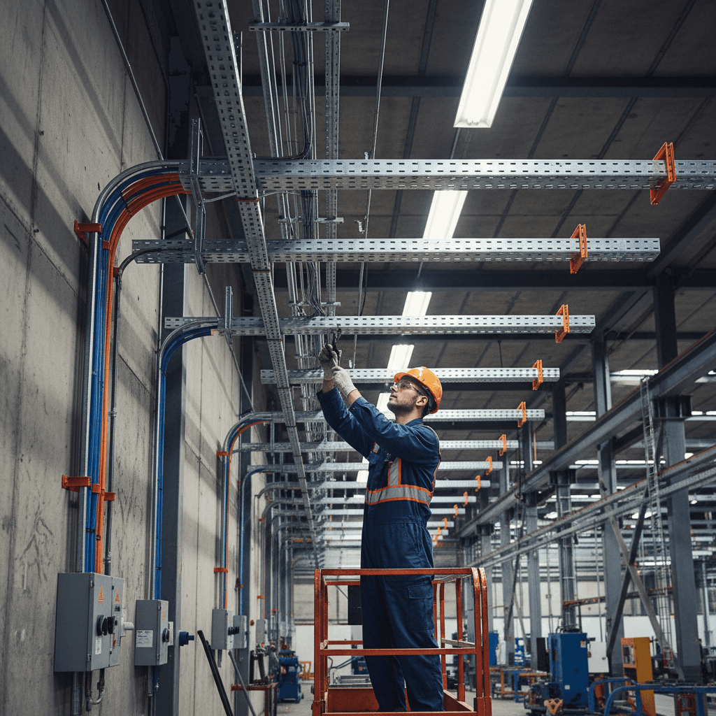 Industrial factory electrical installation project