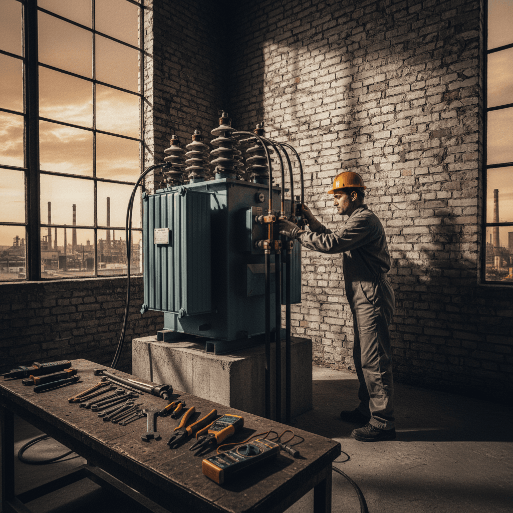 Transformer power increase installation for commercial building