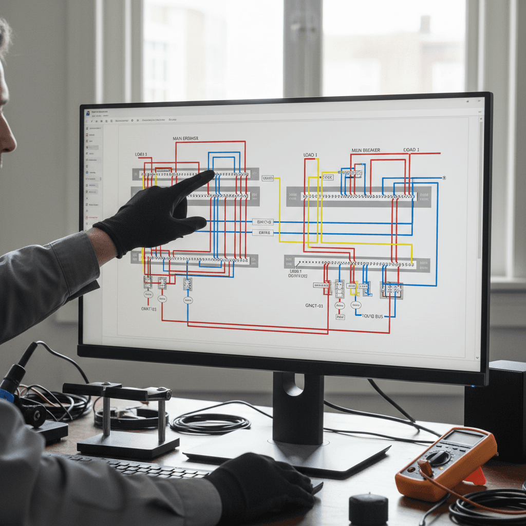 Detailed electrical application project diagram review
