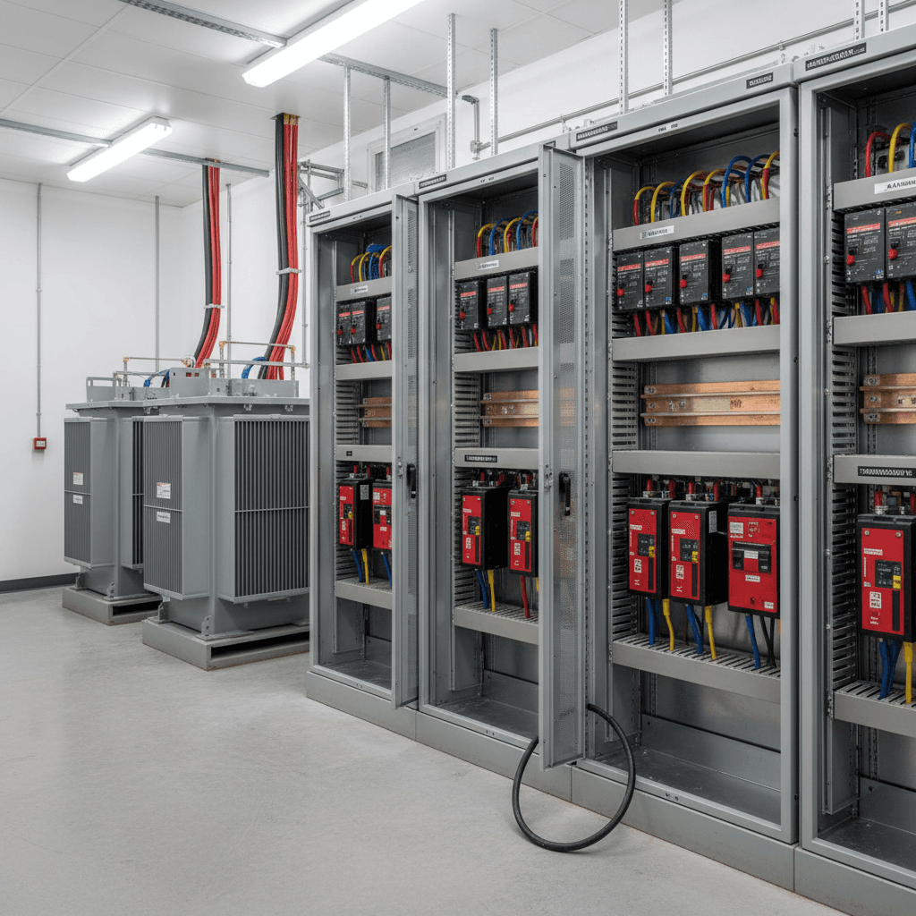 Industrial power distribution and control systems