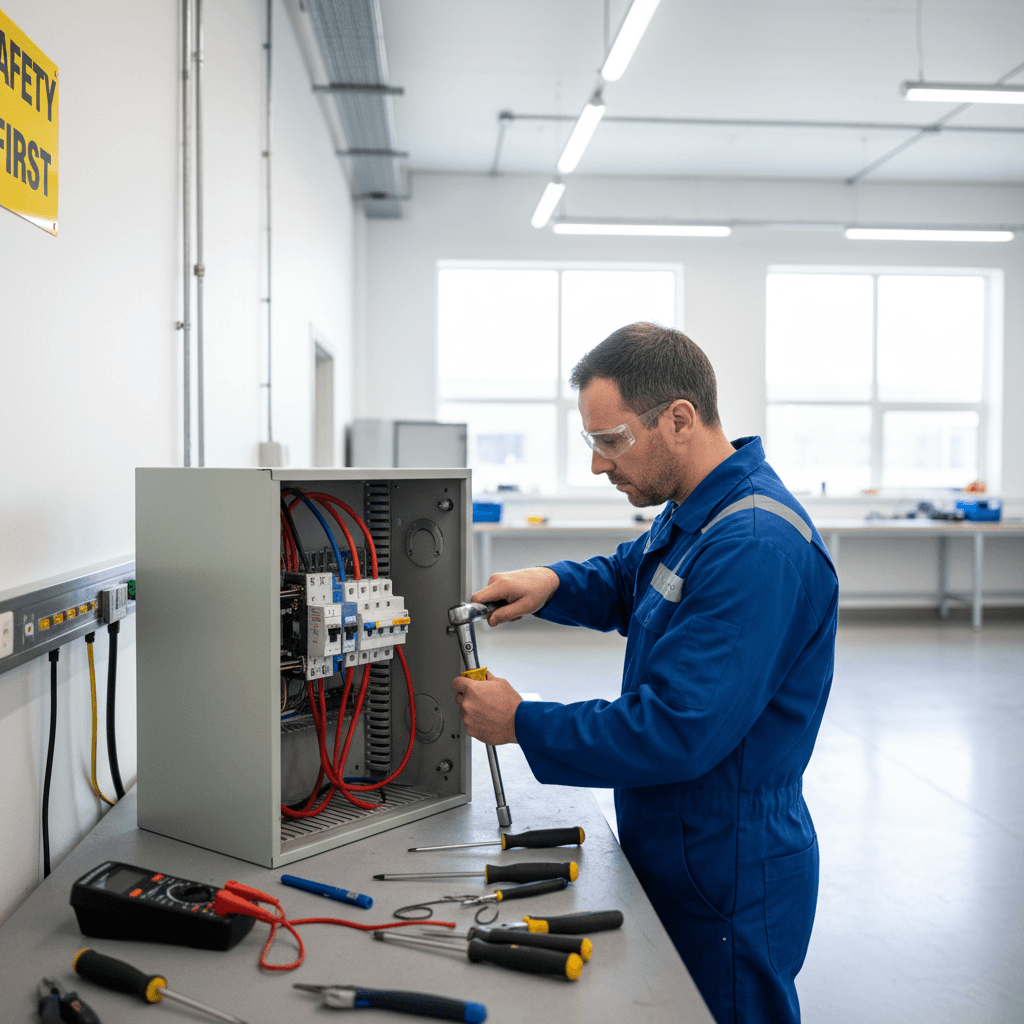 Electrical project installation work