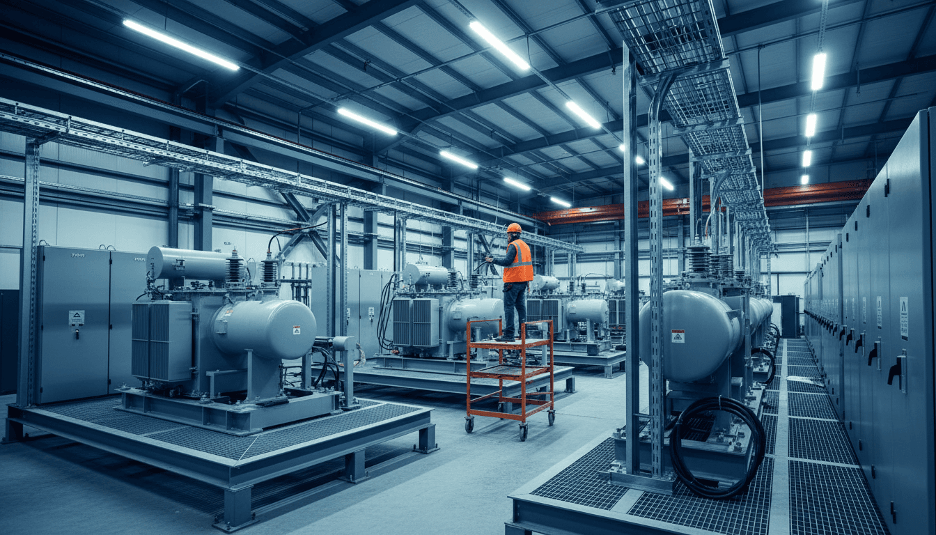 Completed electrical installation system in industrial facility