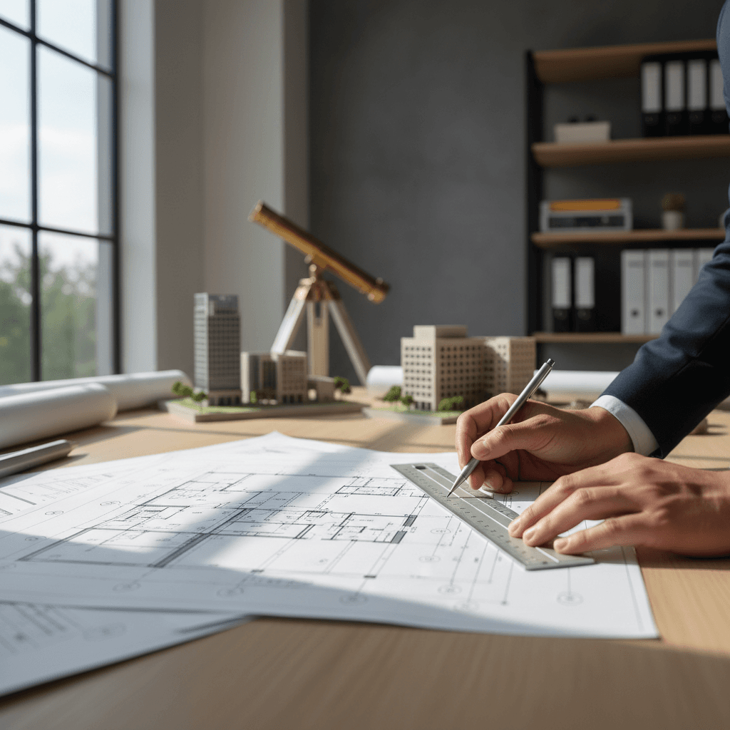 Electrical project blueprints and technical drawings